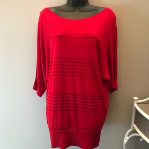 Red dolman sleeve shirt/sweater
